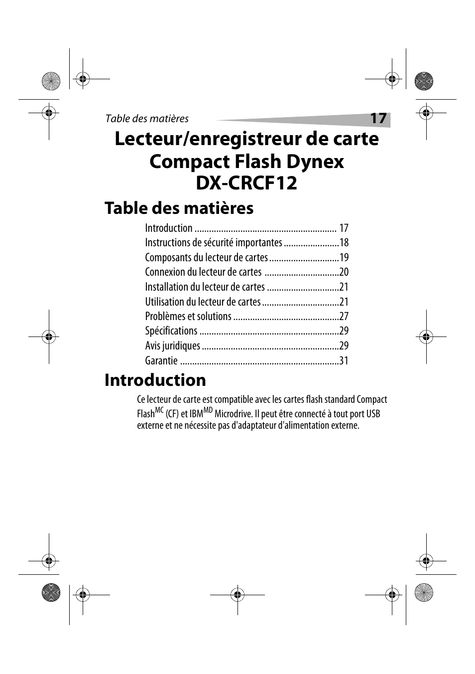 Dynex DX-CRCF12 User Manual | Page 17 / 50