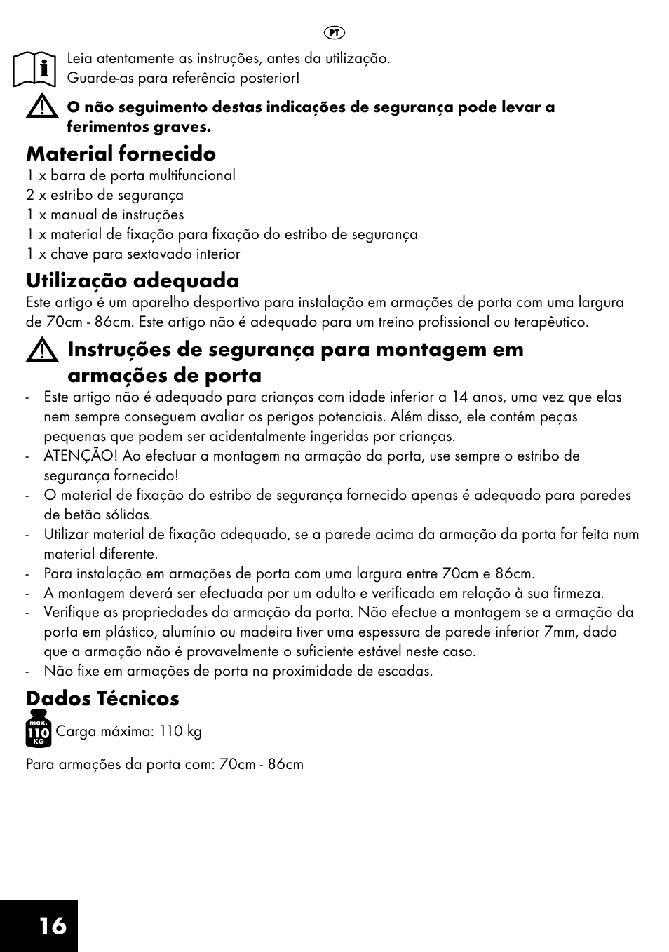 Material fornecido, Utilização adequada, Dados técnicos | Crivit MR-1442 User Manual | Page 16 / 36