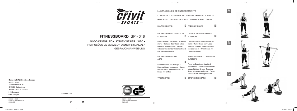 Crivit SP - 348 User Manual | 74 pages