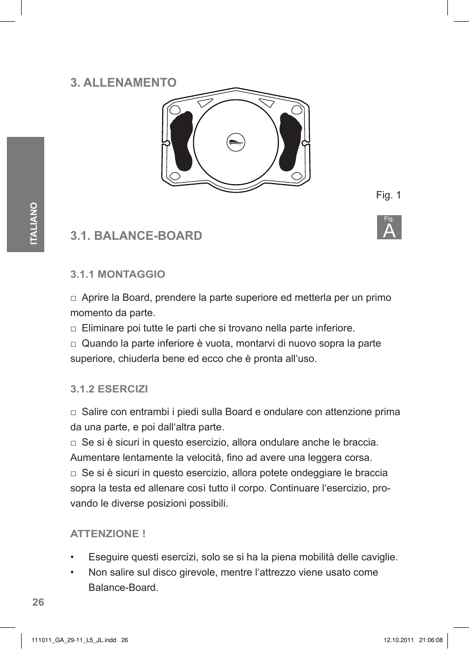 Allenamento, Balance-board | Crivit SP - 348 User Manual | Page 22 / 74