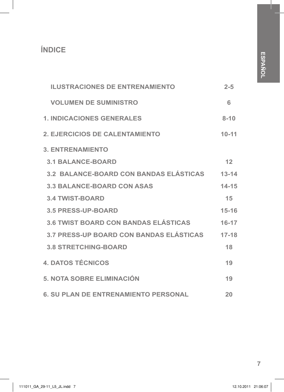 Índice | Crivit SP - 348 User Manual | Page 3 / 74
