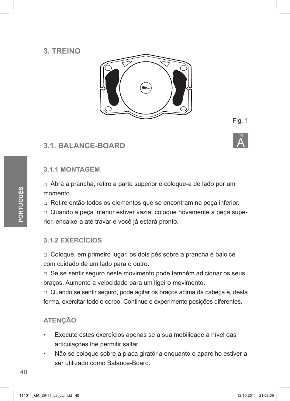 Treino, Balance-board | Crivit SP - 348 User Manual | Page 36 / 74