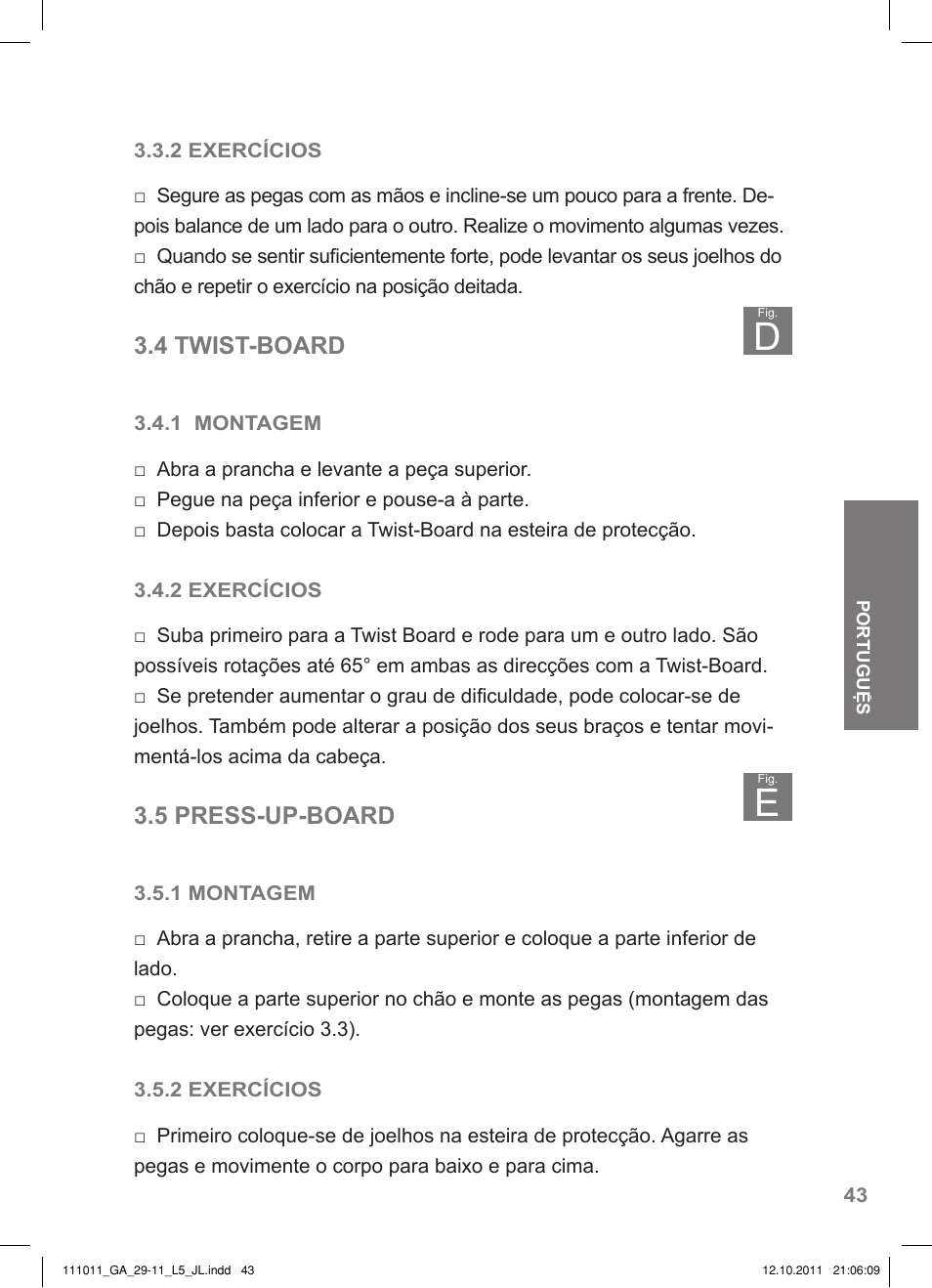 4 twist-board, 5 press-up-board | Crivit SP - 348 User Manual | Page 39 / 74
