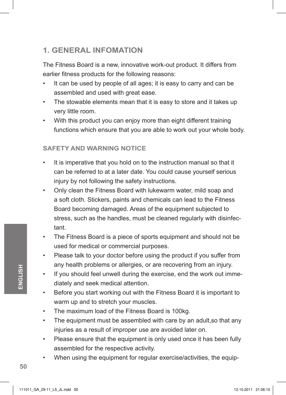 General infomation | Crivit SP - 348 User Manual | Page 46 / 74