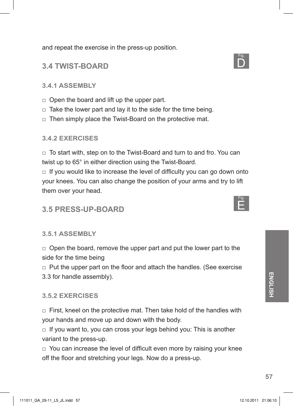 4 twist-board, 5 press-up-board | Crivit SP - 348 User Manual | Page 53 / 74
