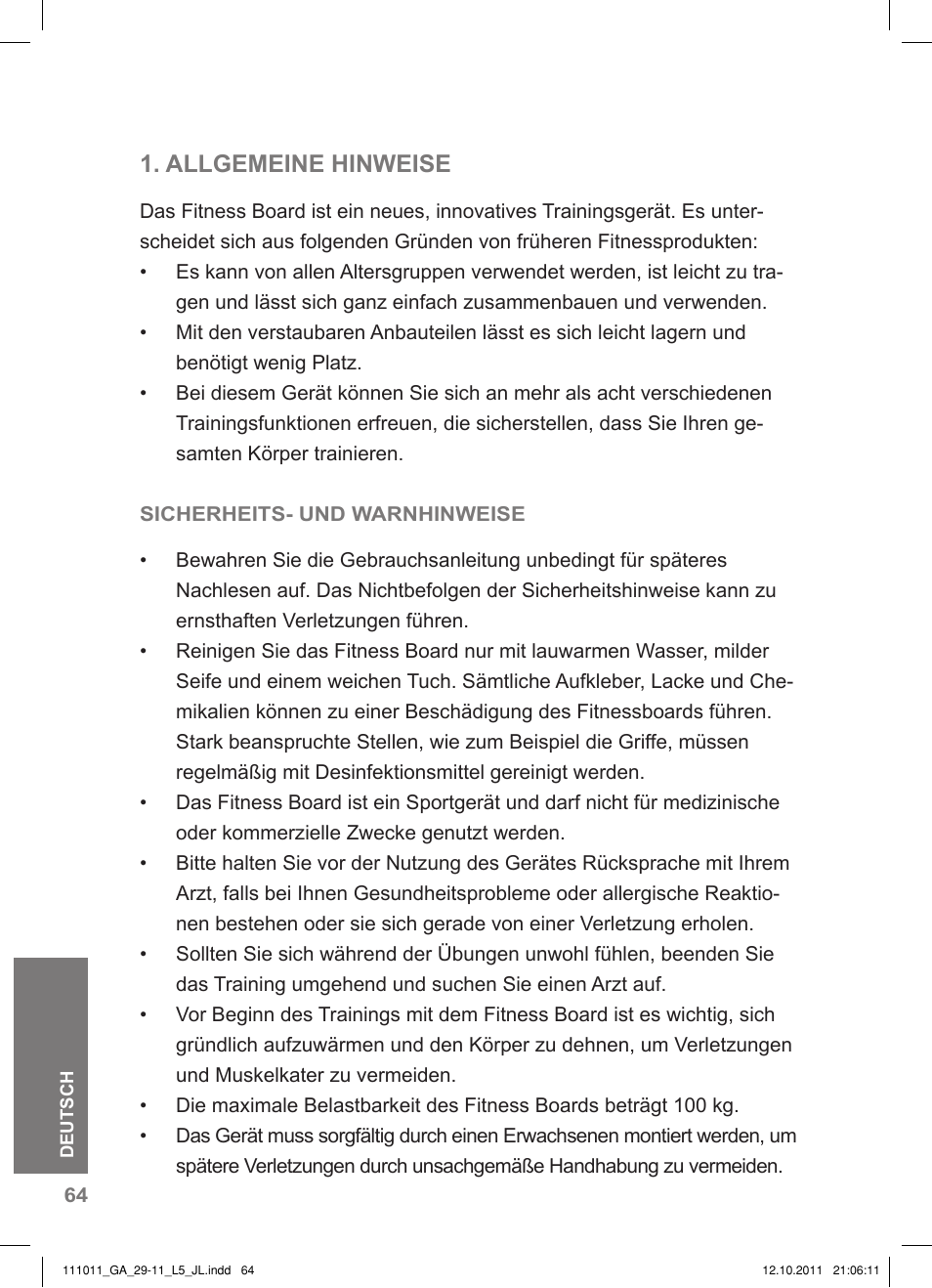 Allgemeine hinweise | Crivit SP - 348 User Manual | Page 60 / 74