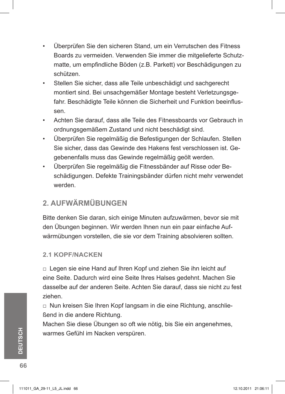 Aufwärmübungen | Crivit SP - 348 User Manual | Page 62 / 74