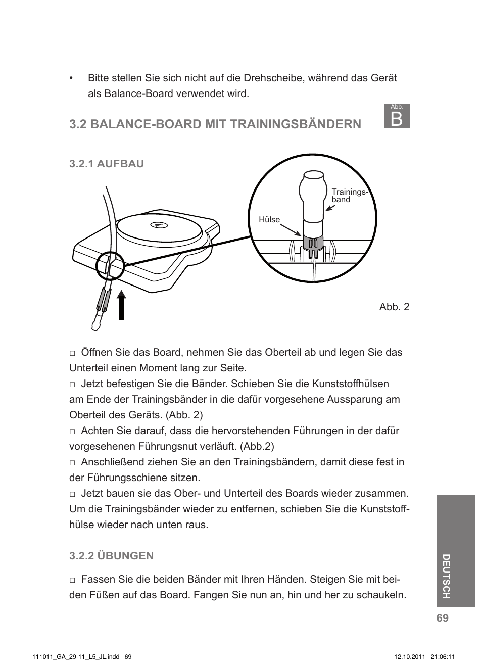2 balance-board mit trainingsbändern | Crivit SP - 348 User Manual | Page 65 / 74
