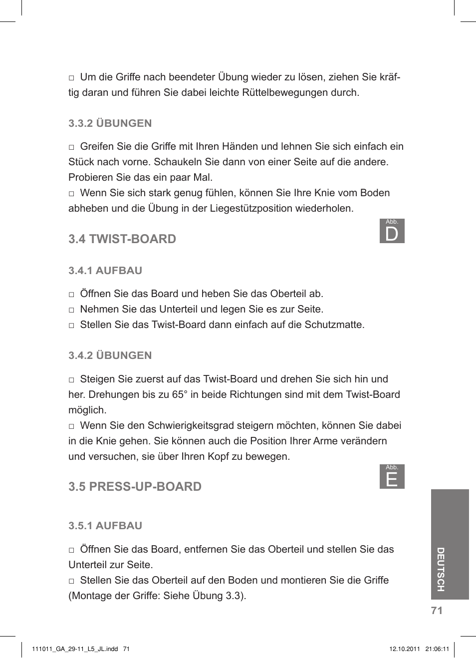 4 twist-board, 5 press-up-board | Crivit SP - 348 User Manual | Page 67 / 74