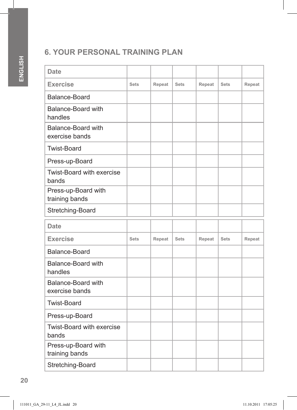 Your personal training plan | Crivit SP - 348 User Manual | Page 16 / 76