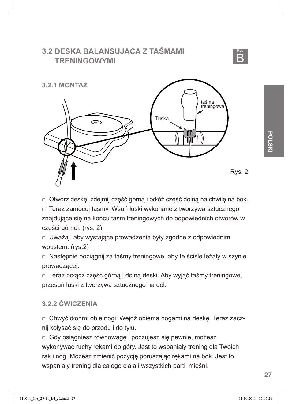 2 deska balansująca z taśmami treningowymi | Crivit SP - 348 User Manual | Page 23 / 76