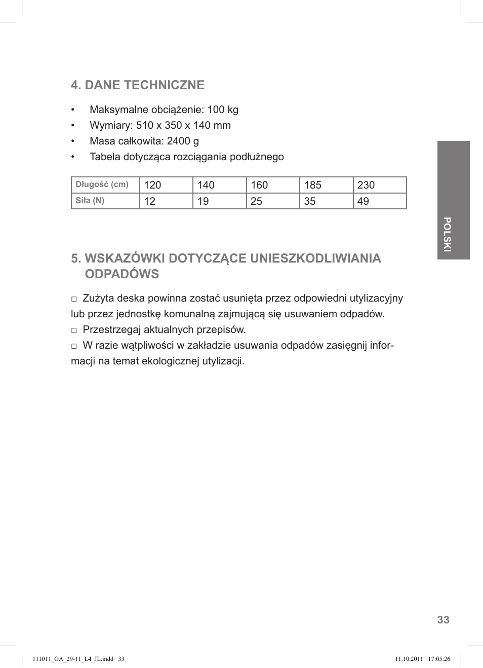 Dane techniczne, Wskazówki dotyczące unieszkodliwiania odpadóws | Crivit SP - 348 User Manual | Page 29 / 76