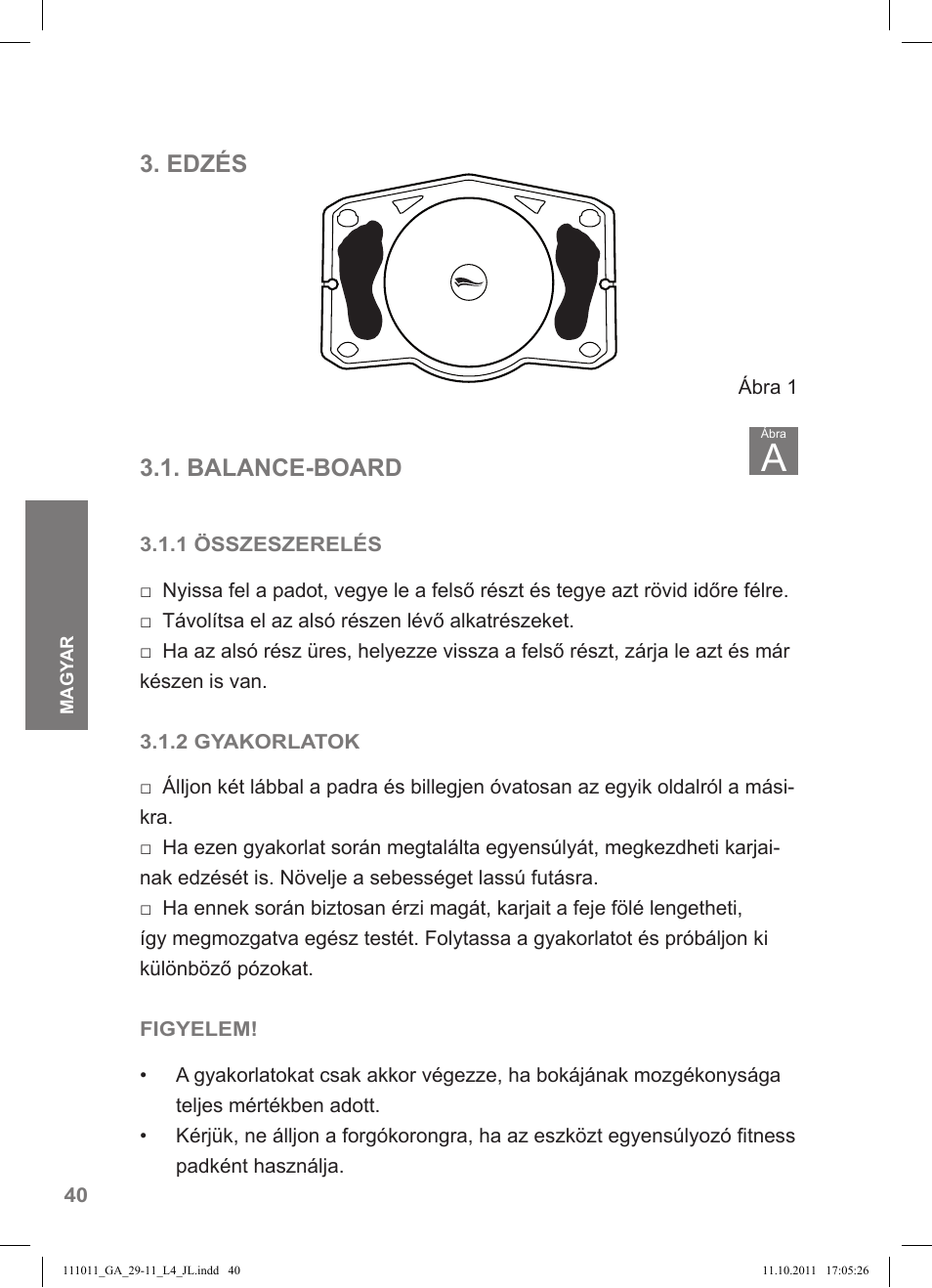 Edzés, Balance-board | Crivit SP - 348 User Manual | Page 36 / 76