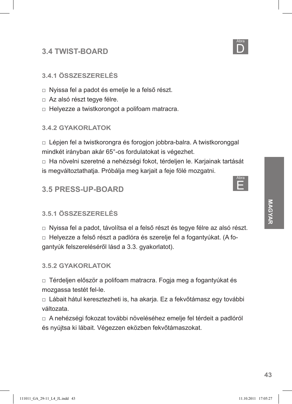 4 twist-board, 5 press-up-board | Crivit SP - 348 User Manual | Page 39 / 76