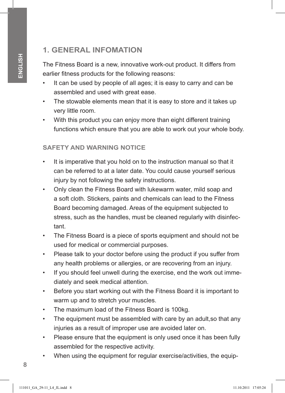 General infomation | Crivit SP - 348 User Manual | Page 4 / 76