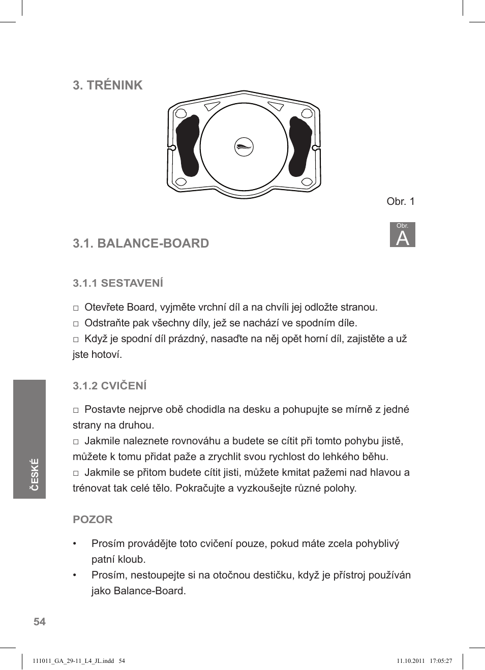 Trénink, Balance-board | Crivit SP - 348 User Manual | Page 50 / 76