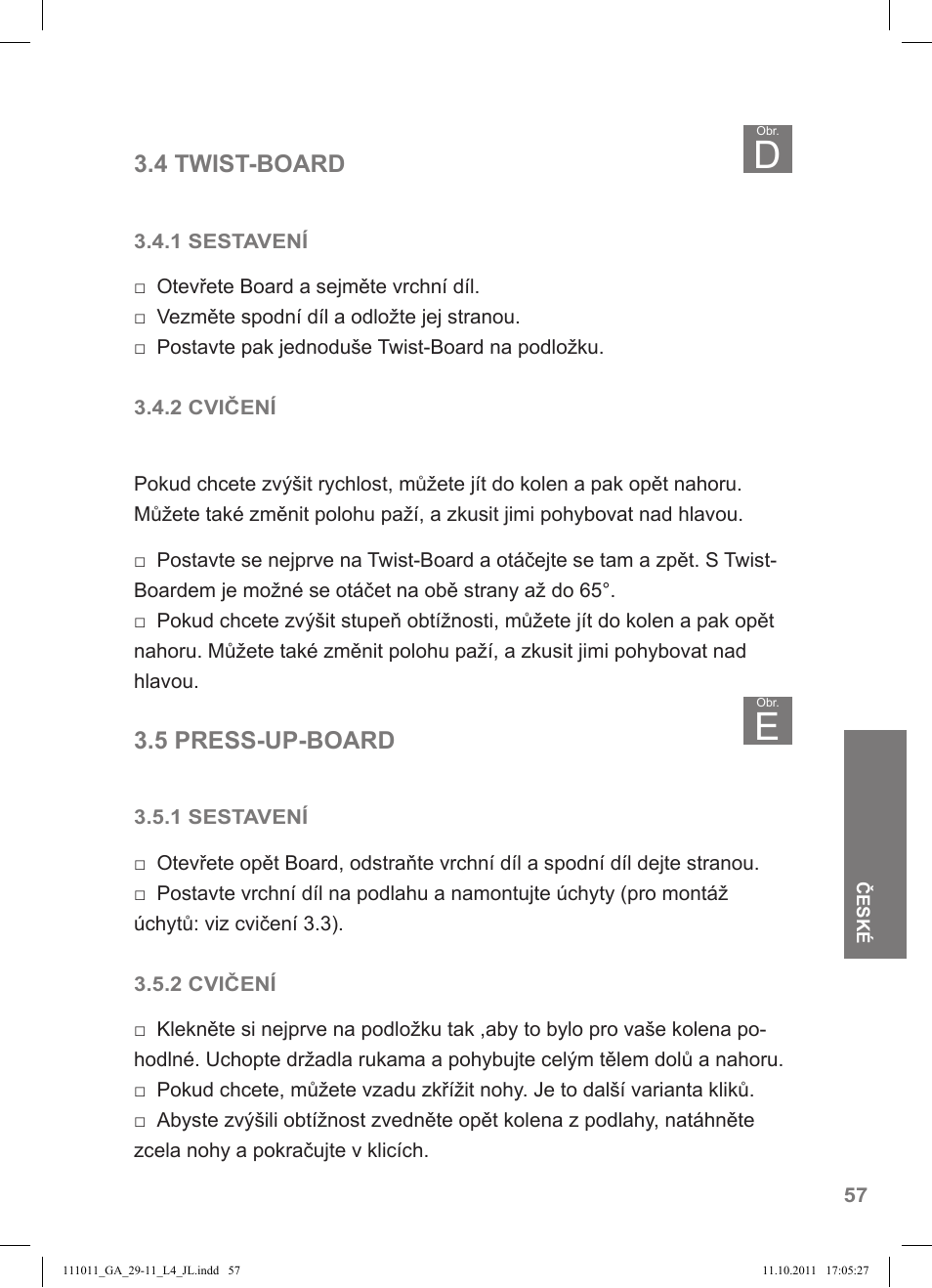 4 twist-board, 5 press-up-board | Crivit SP - 348 User Manual | Page 53 / 76
