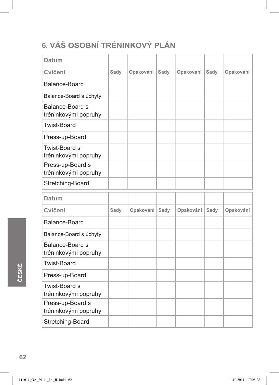 Váš osobní tréninkový plán | Crivit SP - 348 User Manual | Page 58 / 76
