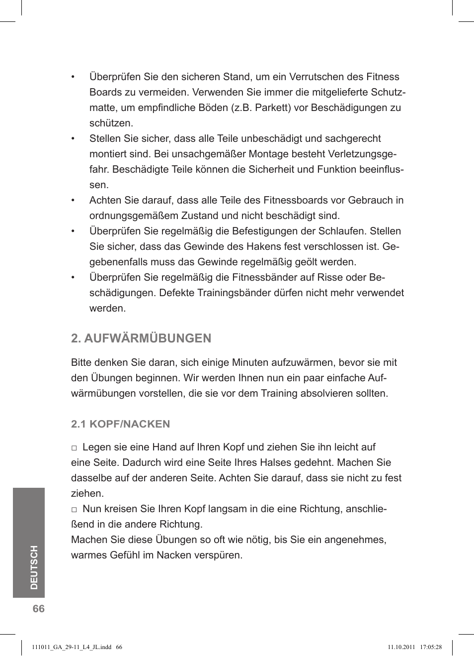 Aufwärmübungen | Crivit SP - 348 User Manual | Page 62 / 76