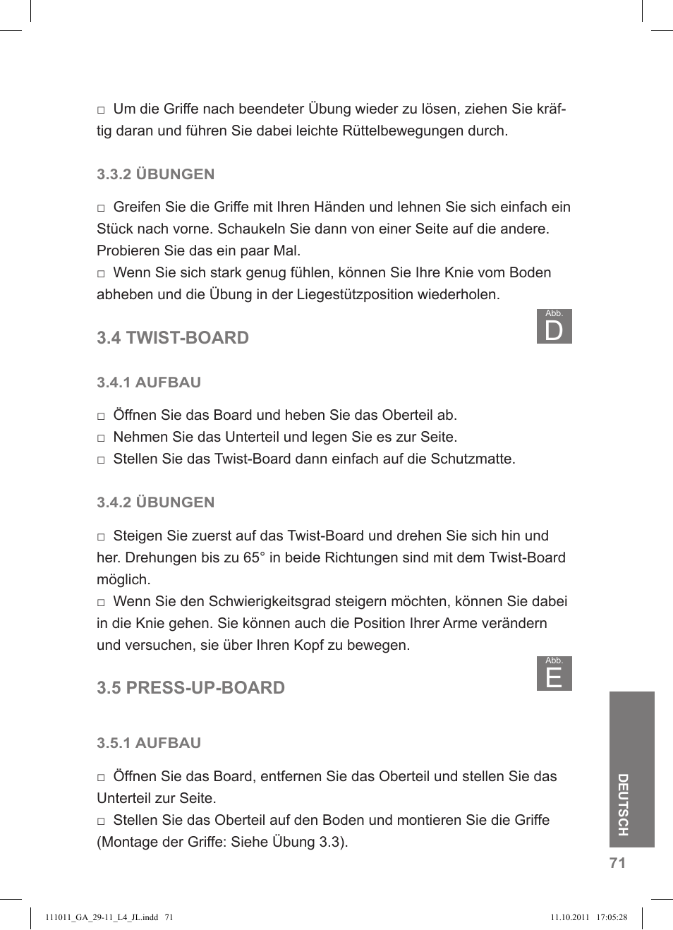 4 twist-board, 5 press-up-board | Crivit SP - 348 User Manual | Page 67 / 76