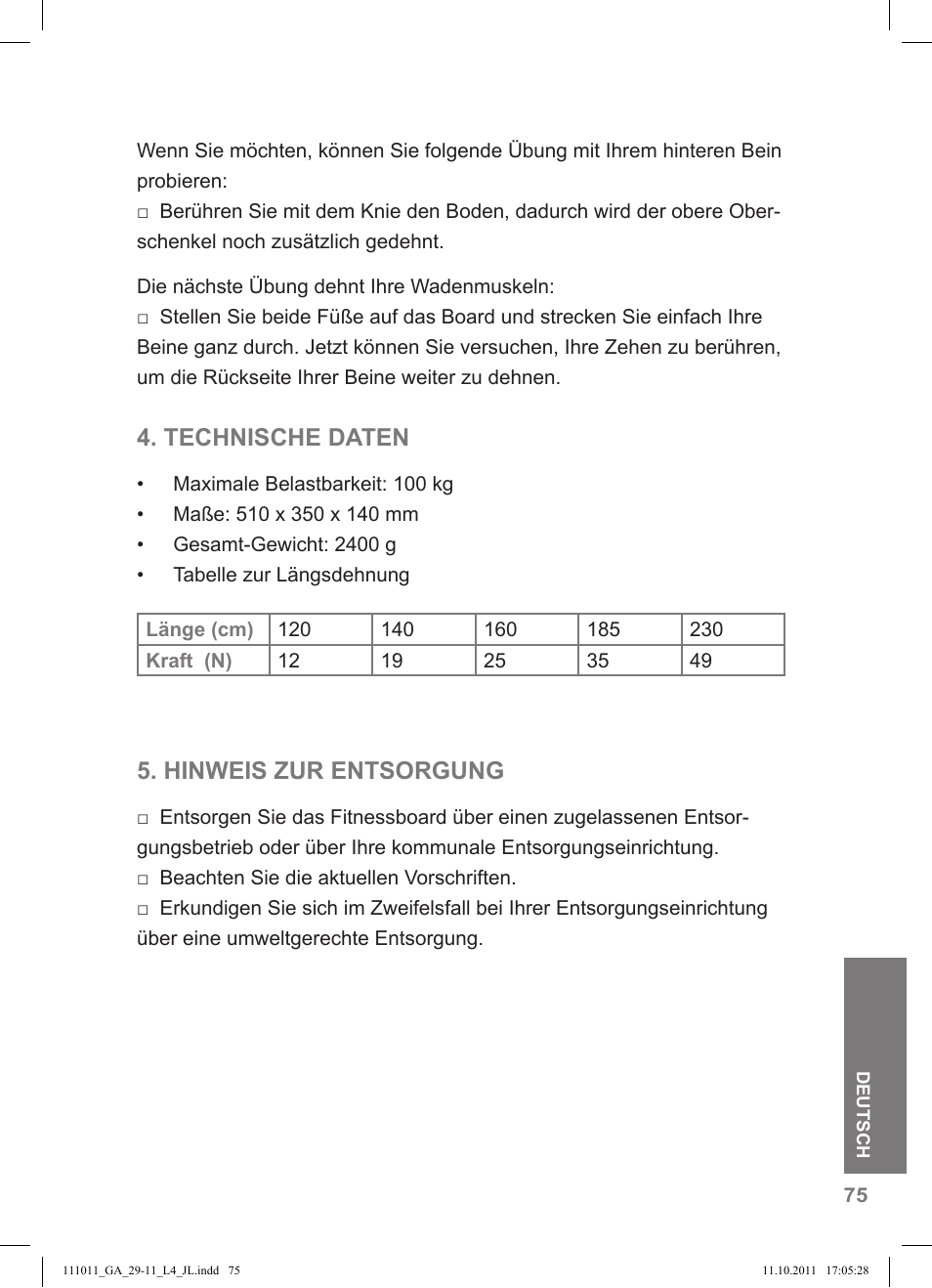 Technische daten, Hinweis zur entsorgung | Crivit SP - 348 User Manual | Page 71 / 76