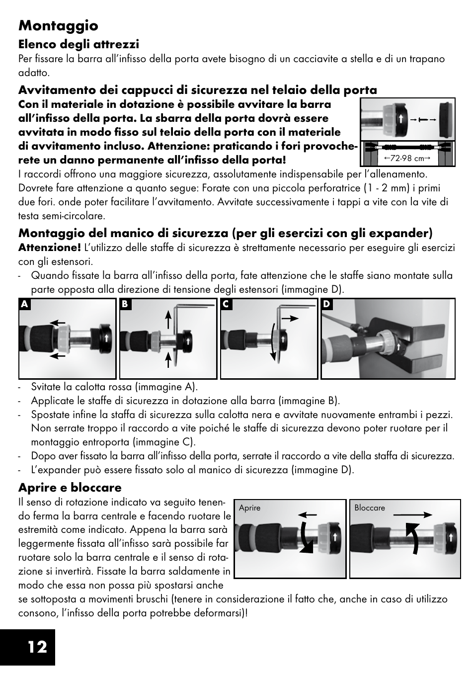 12 montaggio | Crivit TB-1443 User Manual | Page 12 / 36