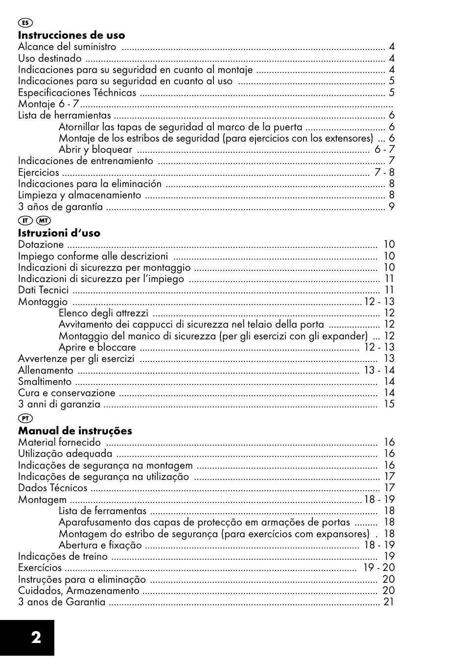 Crivit TB-1443 User Manual | Page 2 / 36
