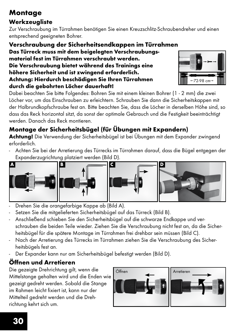 30 montage | Crivit TB-1443 User Manual | Page 30 / 36