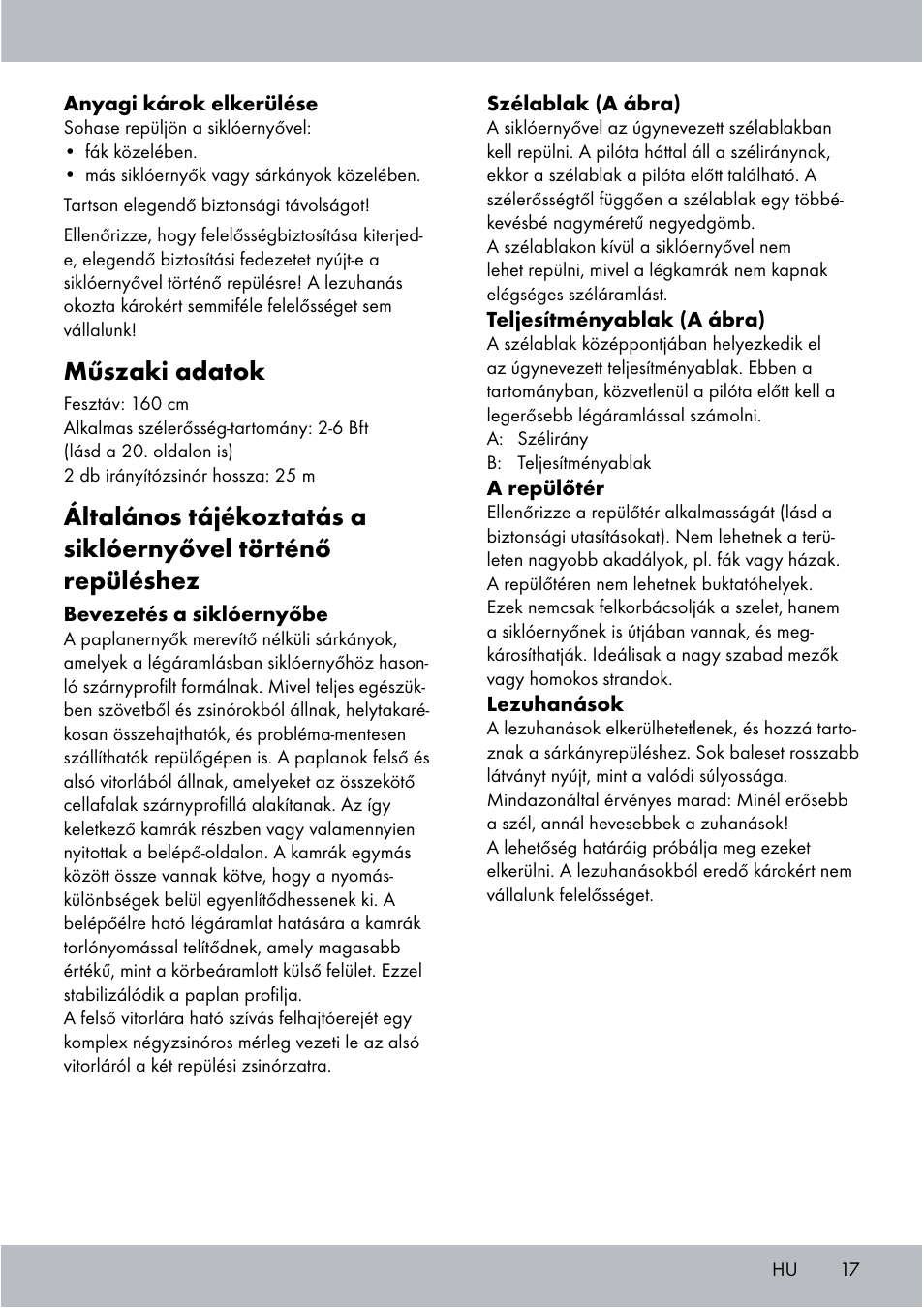 Műszaki adatok | Crivit Sports Stunt Kite User Manual | Page 17 / 48