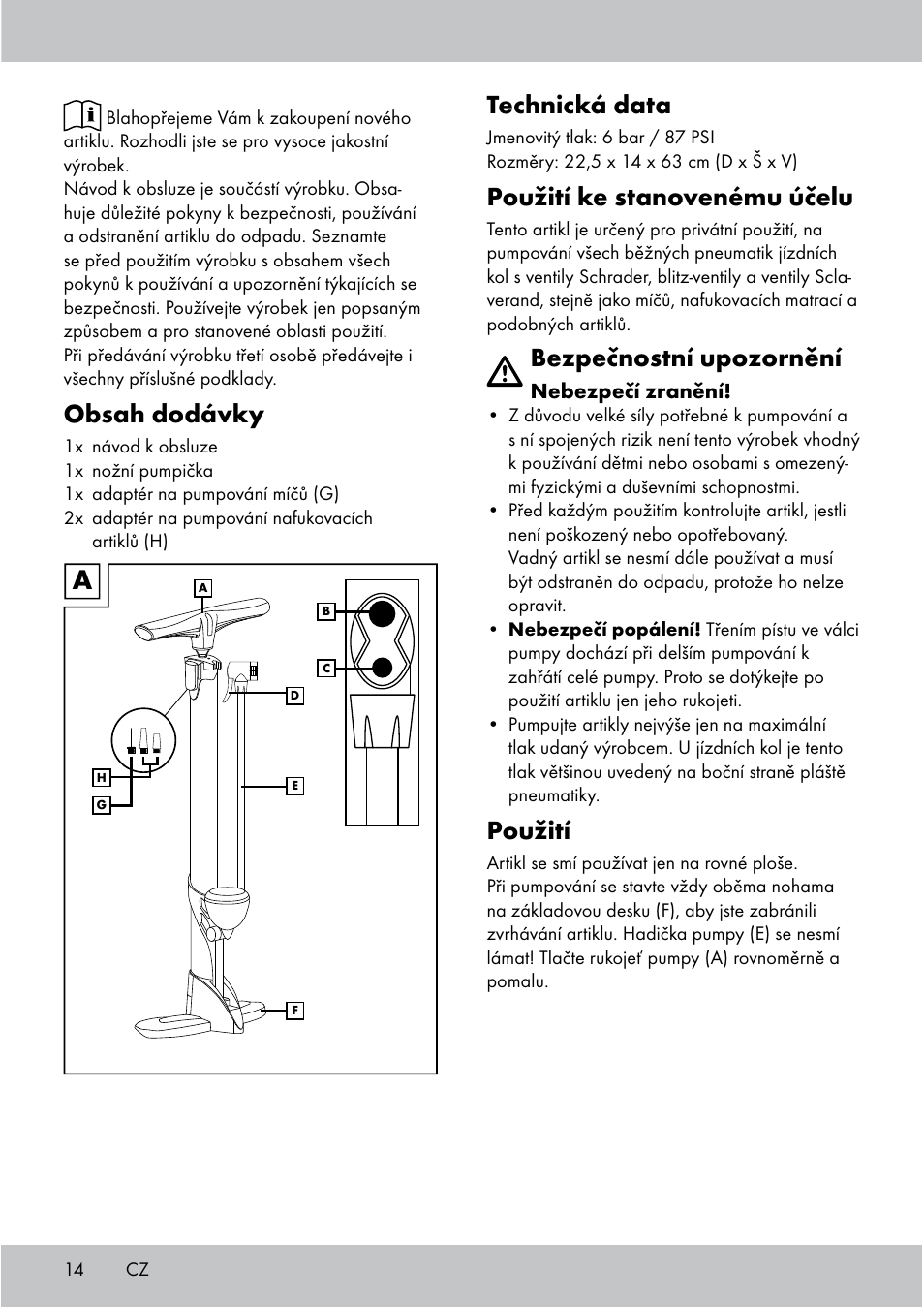 Crivit Floor Pump User Manual | Page 14 / 24
