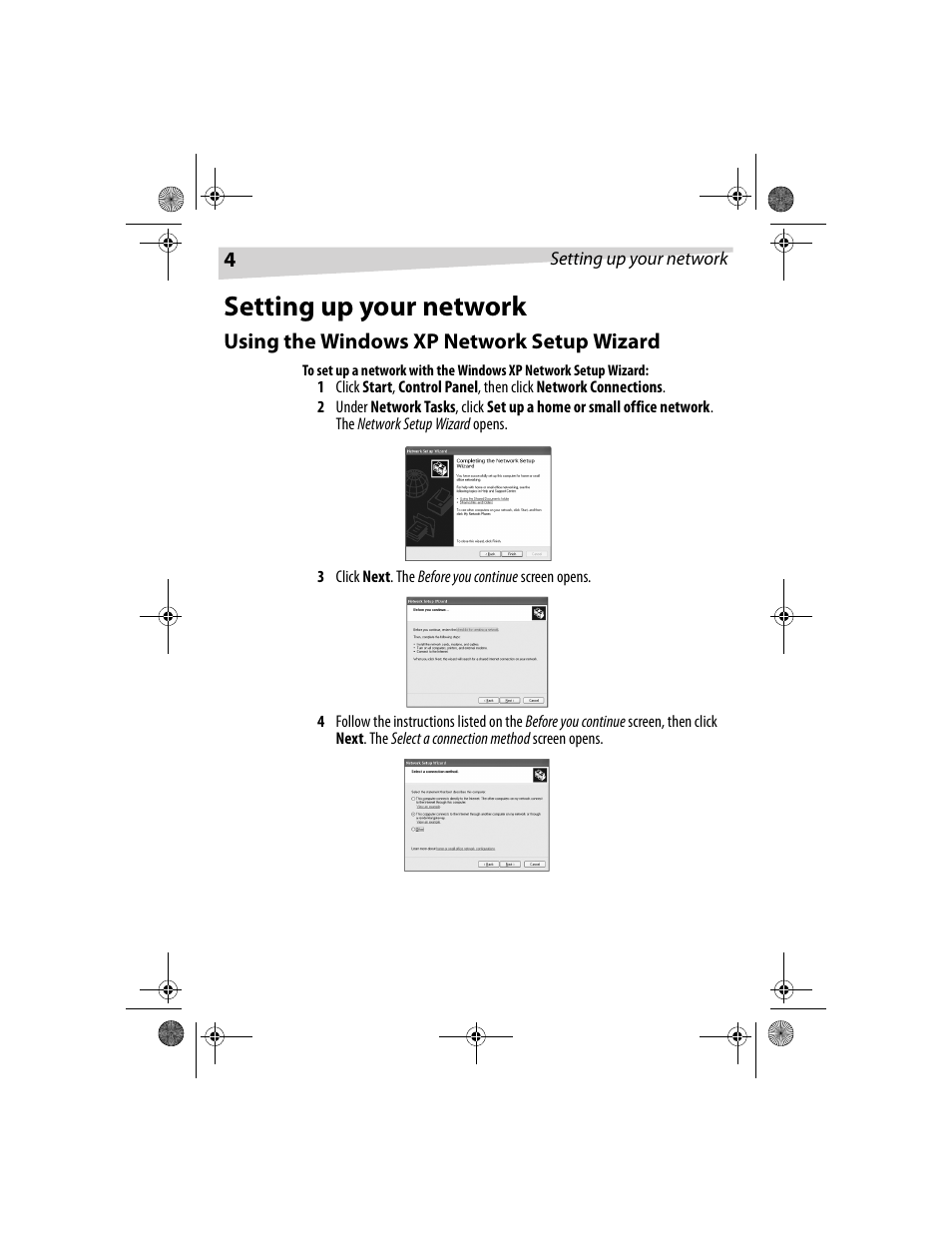 Setting up your network | Dynex DX-E101 User Manual | Page 4 / 44
