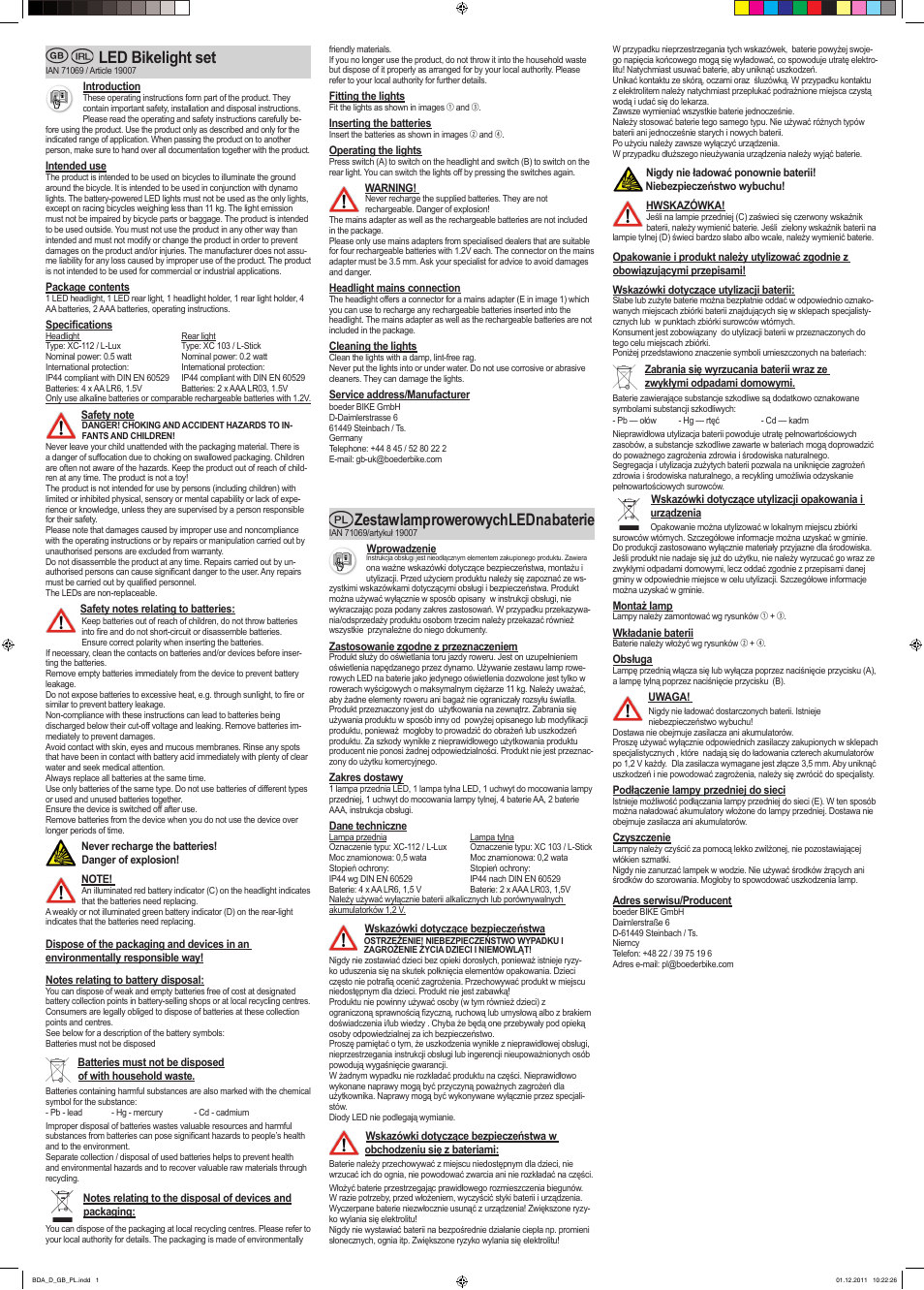 Crivit 19007 User Manual | 2 pages