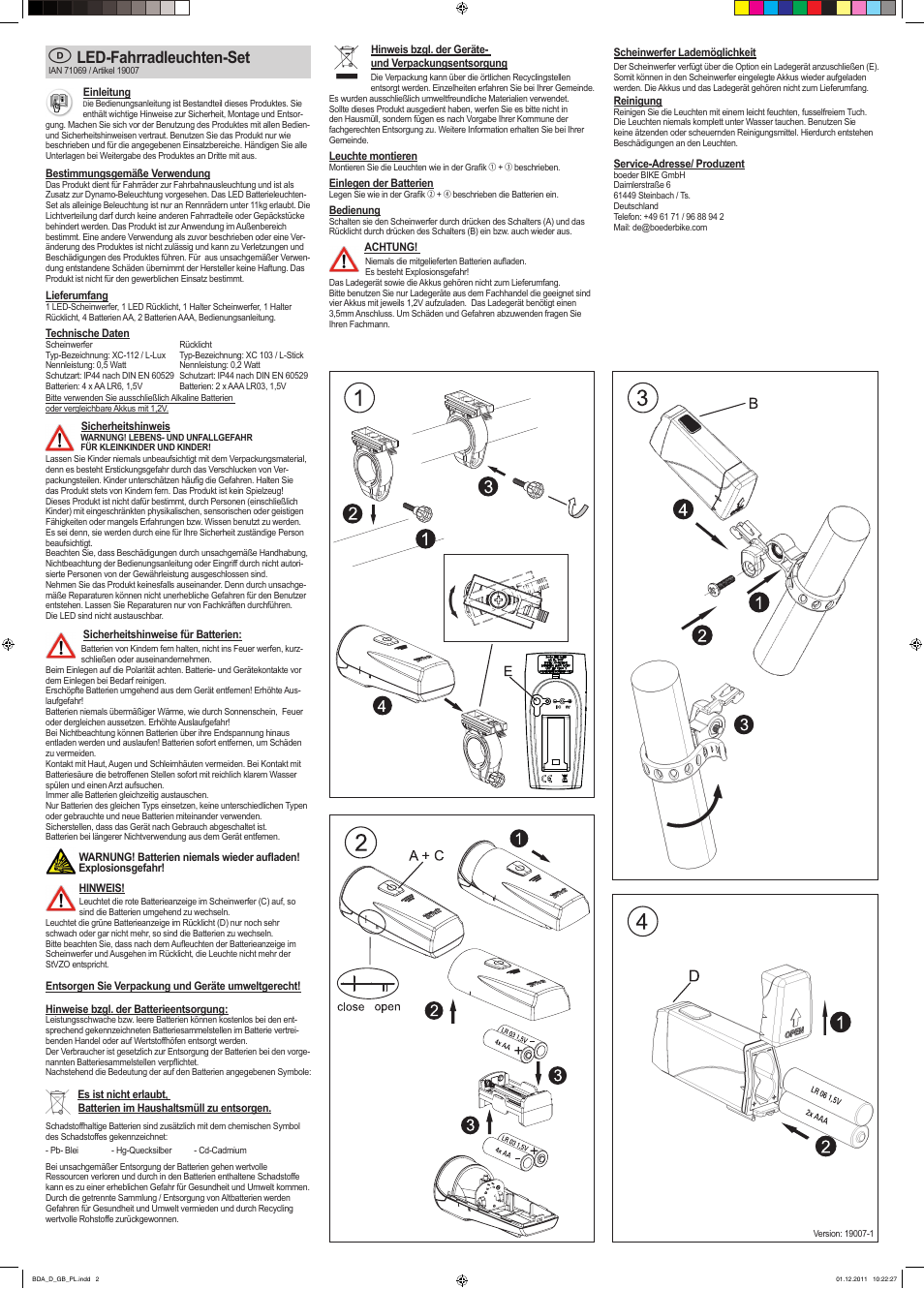 Led-fahrradleuchten-set | Crivit 19007 User Manual | Page 2 / 2