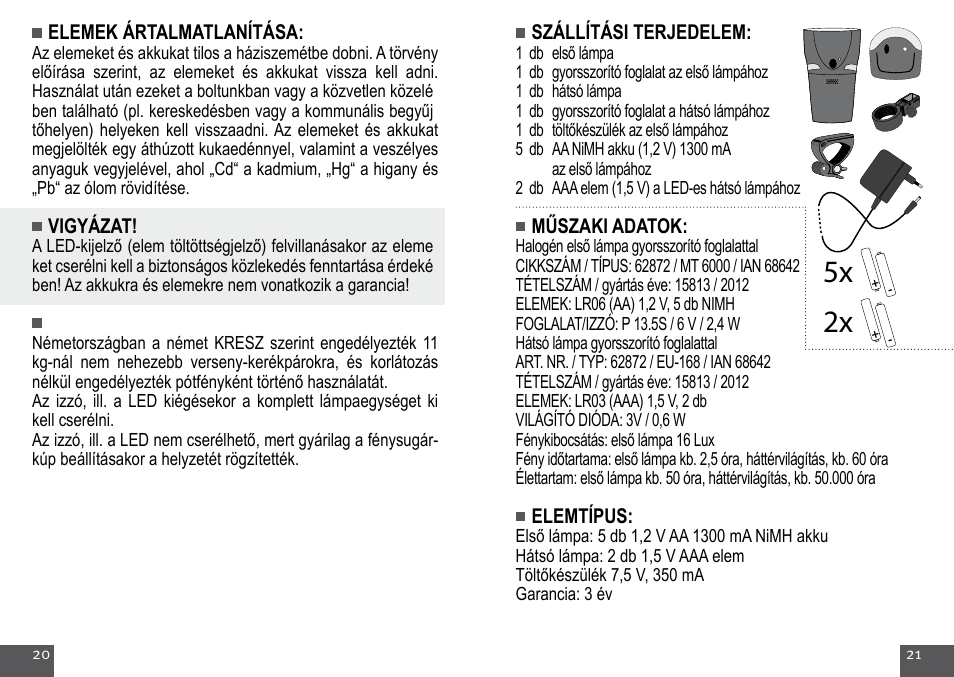 Crivit Halogen Bike Light Set User Manual | Page 11 / 29