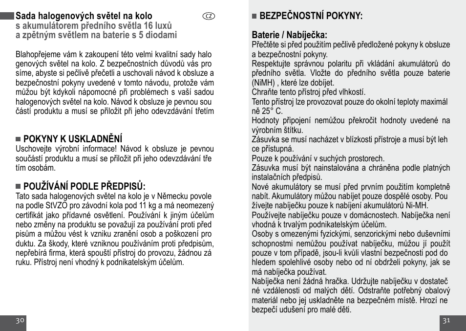 Crivit Halogen Bike Light Set User Manual | Page 16 / 29