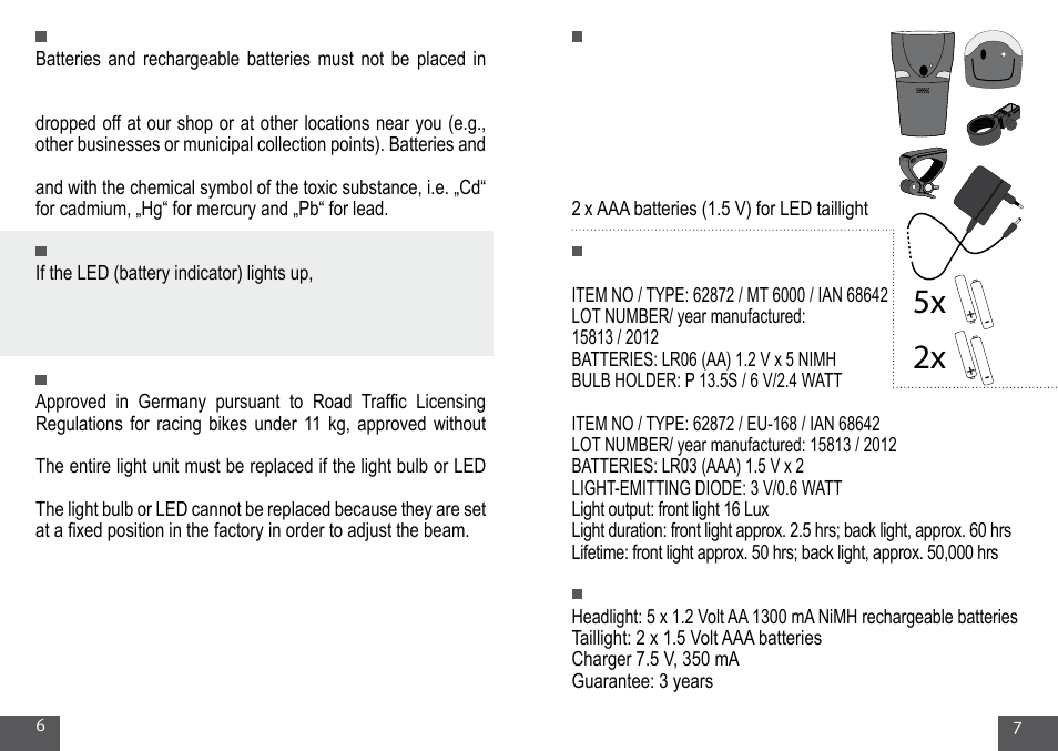 Crivit Halogen Bike Light Set User Manual | Page 4 / 29