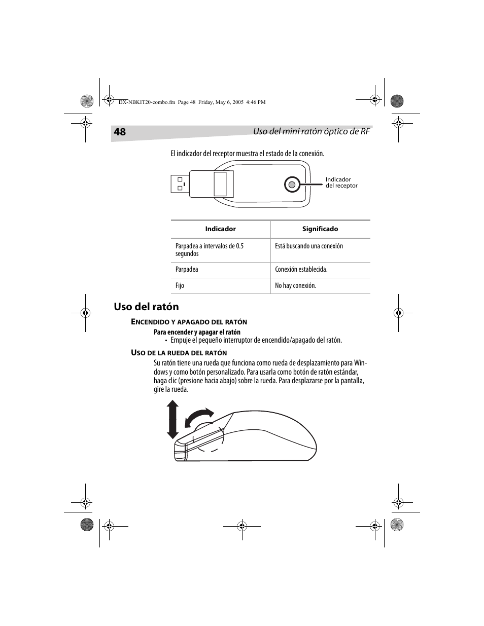 Uso del ratón | Dynex DX-NBKIT20 User Manual | Page 48 / 64