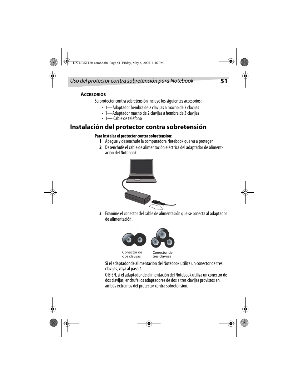 Instalación del protector contra sobretensión | Dynex DX-NBKIT20 User Manual | Page 51 / 64