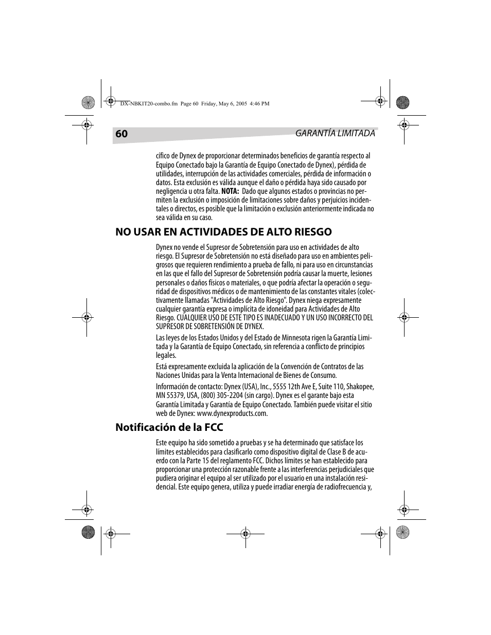 Dynex DX-NBKIT20 User Manual | Page 60 / 64