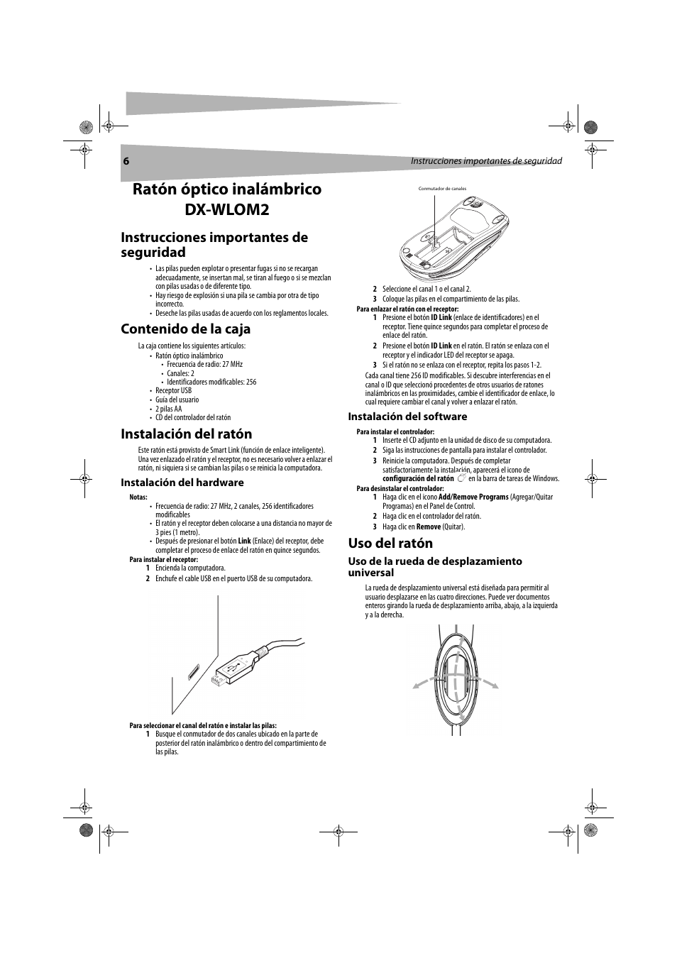 Dynex DX-WLOM2 User Manual | Page 6 / 9