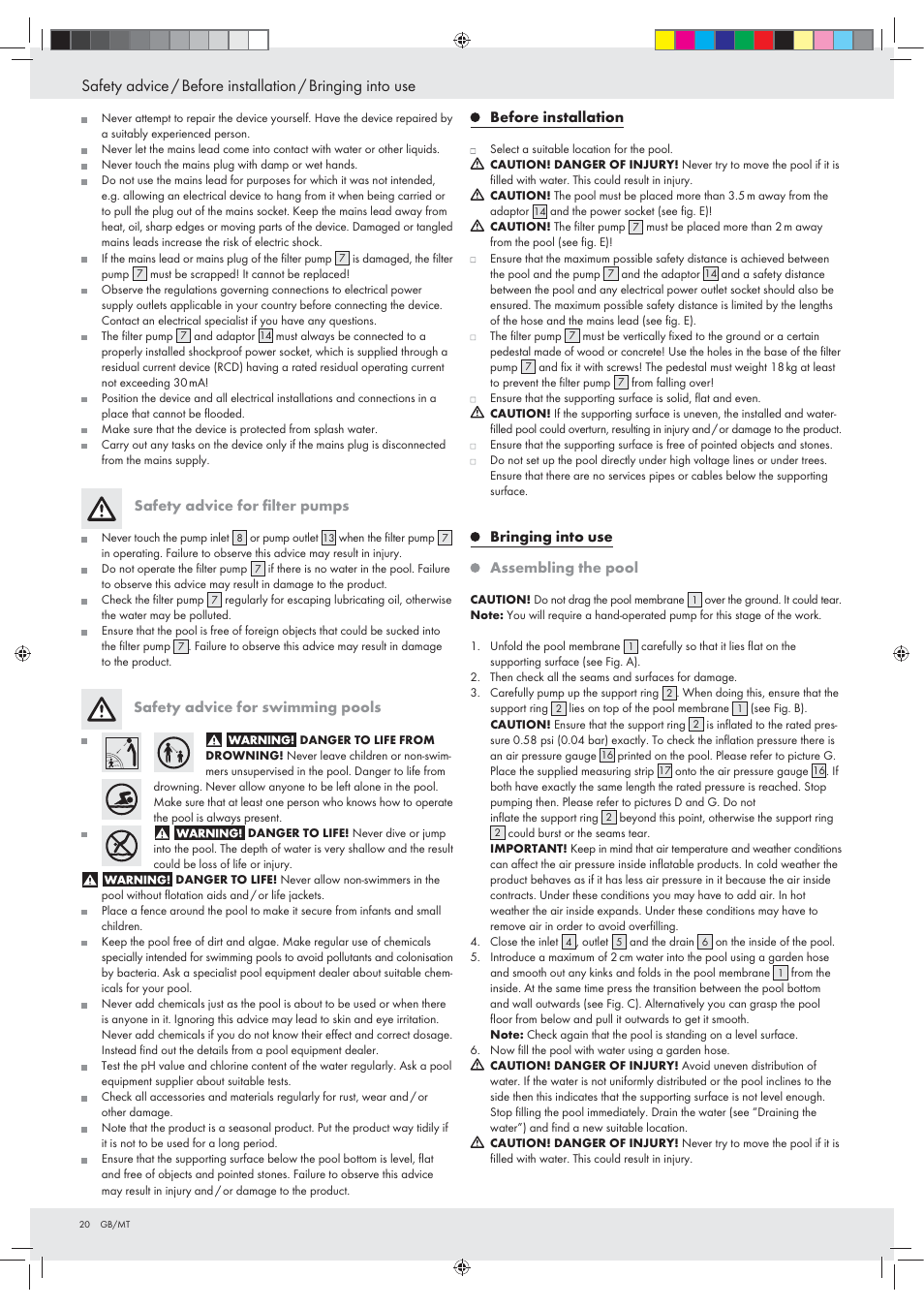 Crivit Z31152 User Manual | Page 20 / 30