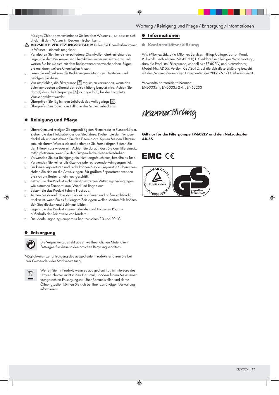 Crivit Z31152 User Manual | Page 27 / 30