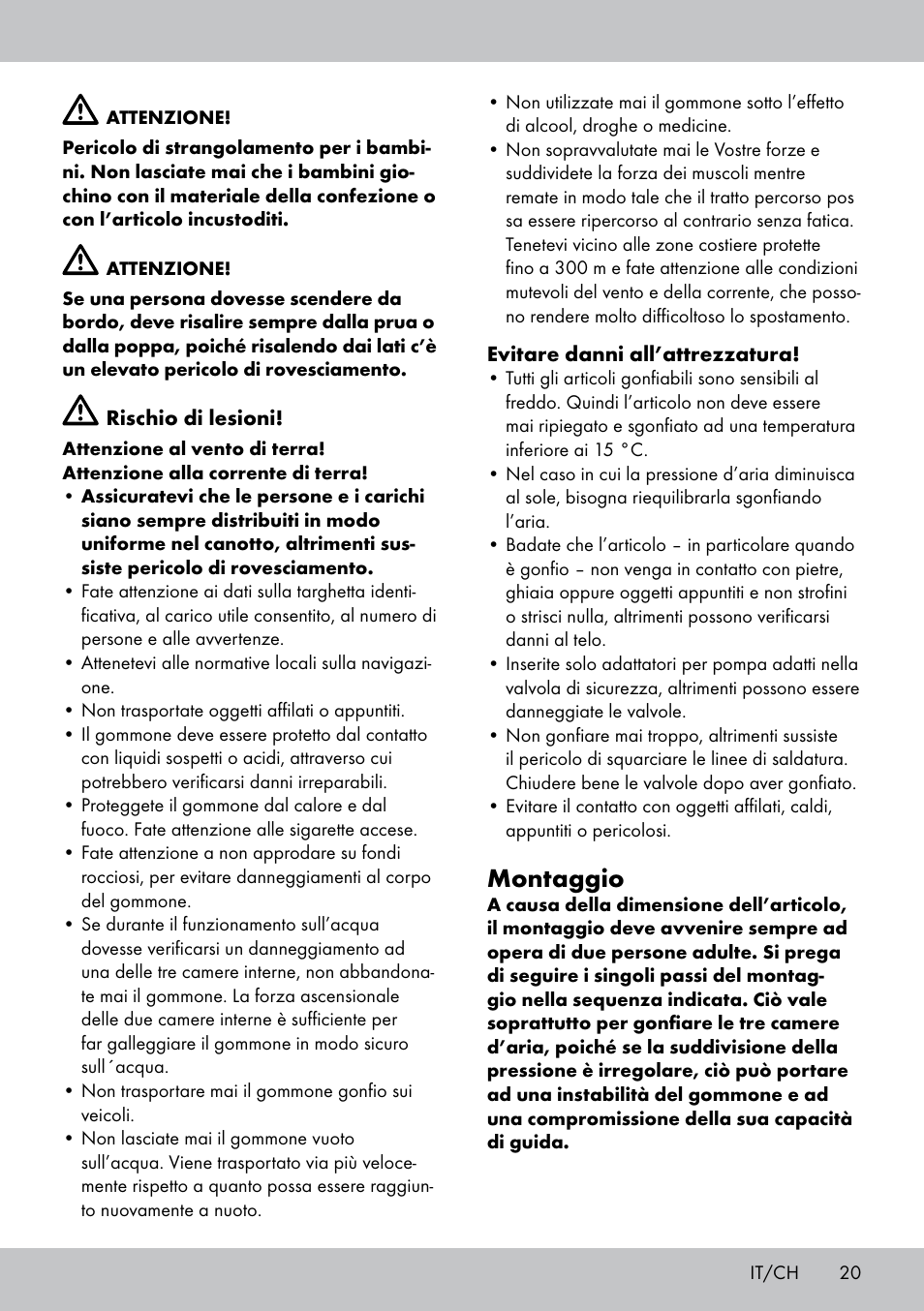Montaggio | Crivit 2-Person Kayak User Manual | Page 19 / 34