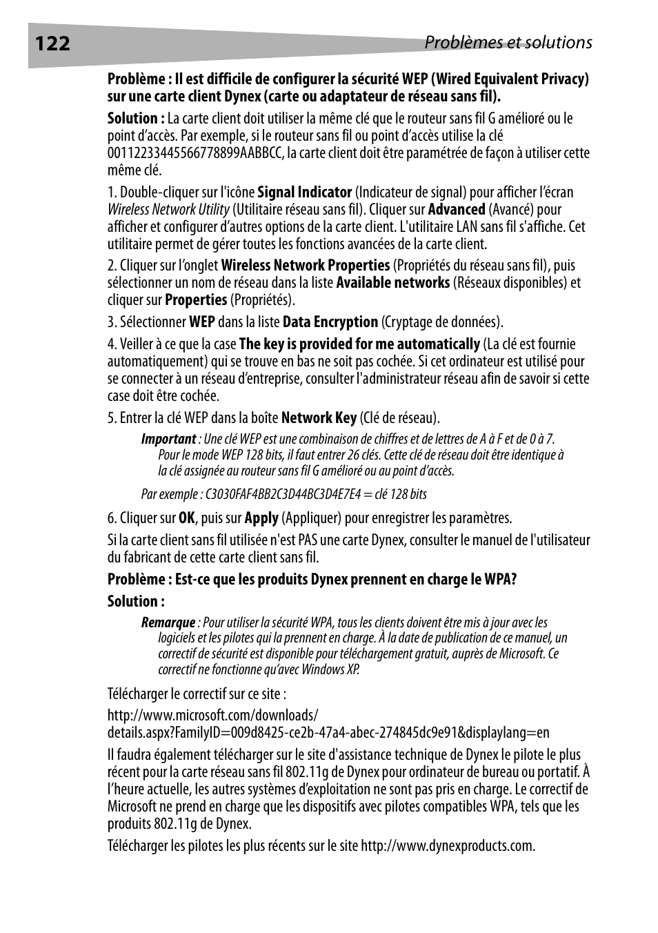 Dynex DX-WEGRTR User Manual | Page 122 / 200