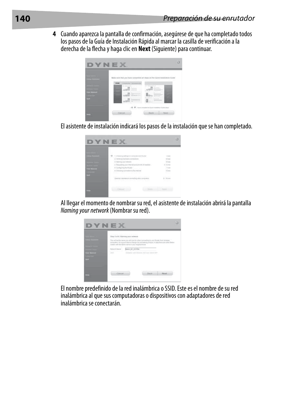 Preparación de su enrutador | Dynex DX-WEGRTR User Manual | Page 140 / 200
