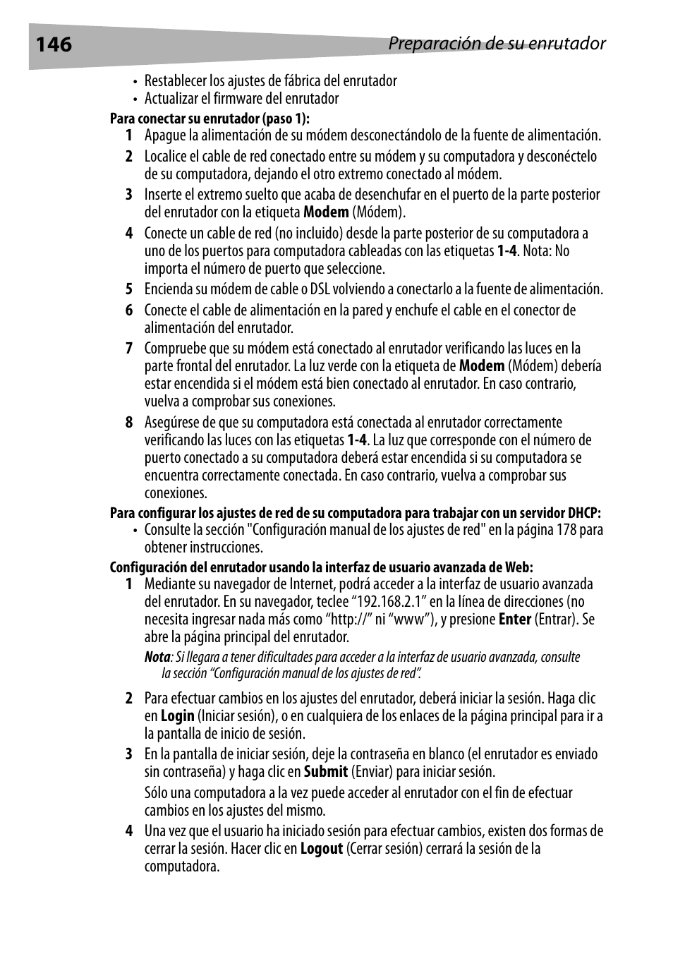 Para conectar su enrutador (paso 1) | Dynex DX-WEGRTR User Manual | Page 146 / 200