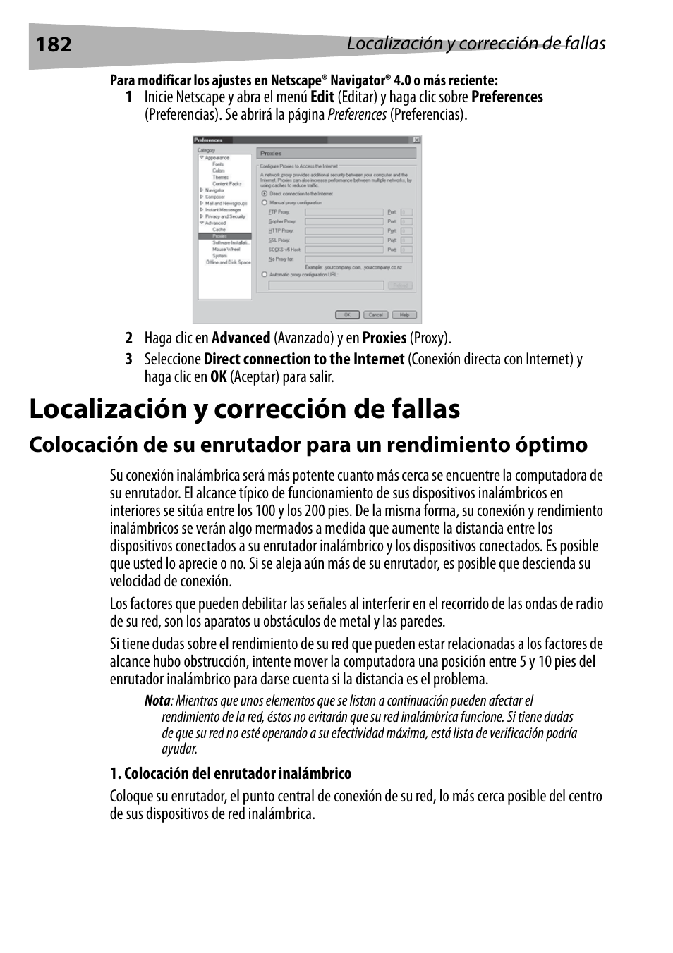 Localización y corrección de fallas | Dynex DX-WEGRTR User Manual | Page 182 / 200