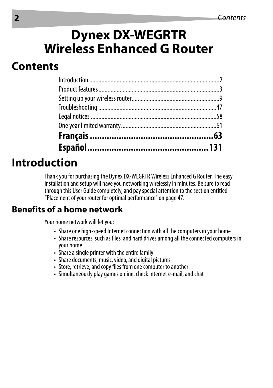 Dynex DX-WEGRTR User Manual | Page 2 / 200