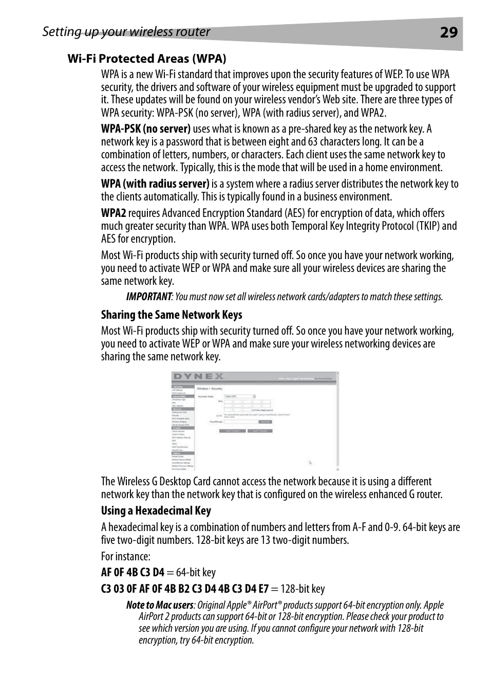 Wi-fi protected areas (wpa) | Dynex DX-WEGRTR User Manual | Page 29 / 200