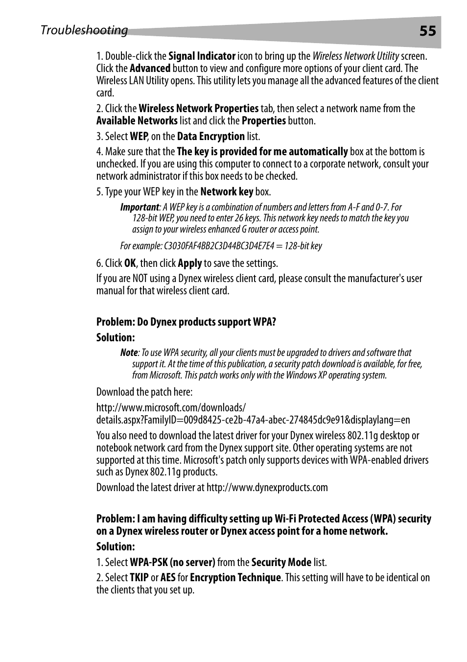 Dynex DX-WEGRTR User Manual | Page 55 / 200